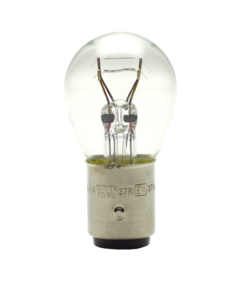 HALOGEN MINI BULB S25 CLEAR 12V 21/5W BAY15d 